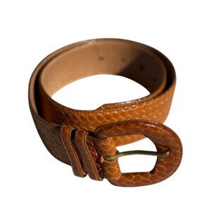 Ports 1961 beige vintage textured leather belt size S